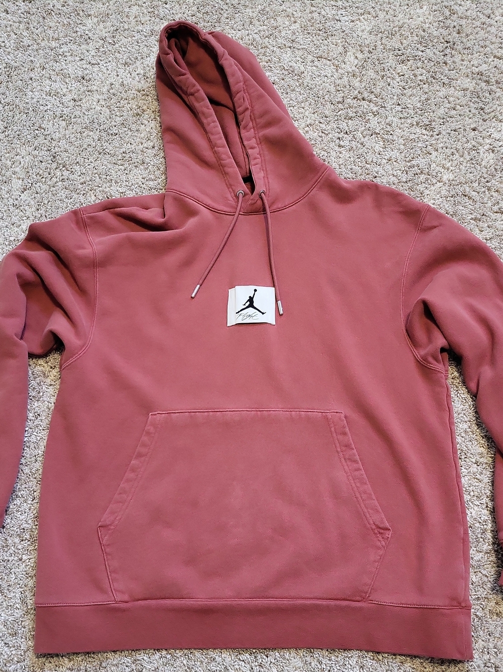 Jordan Flight Fleece Hoodie Mens Medium Canyon Rust Pullover Jumpman
